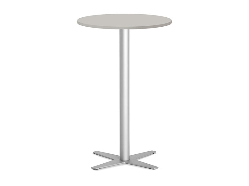 Pöytä Amy Ø650 H1050 mm, Vaaleanharmaa laminaatti Aluharmaa pohja