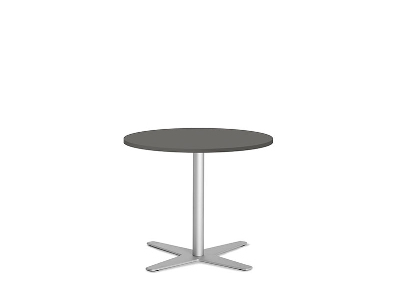 Bord Amy Ø900 H565mm Antracit laminat Hvidt understel
