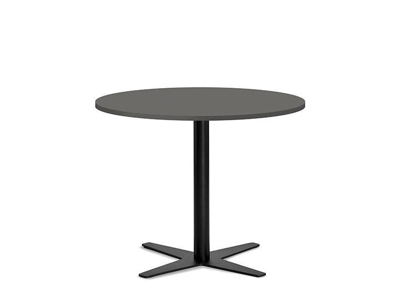 Tisch Amy Ø900 H720 Mm, Anthrazit Laminat, Schwarzes Untergestell