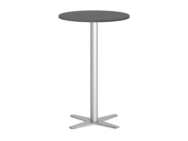 Tisch Amy Ø900 H1050 Mm, Anthrazit Laminat Alugrau Gestell