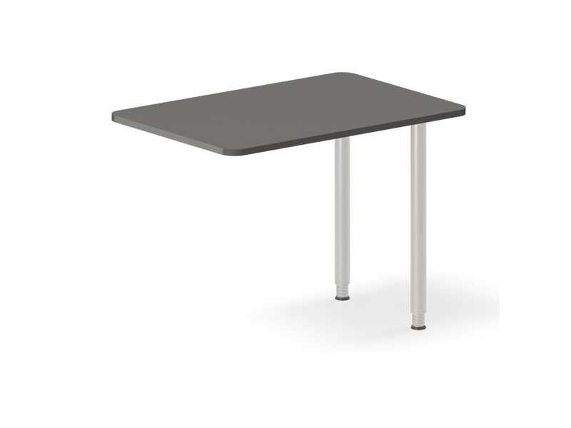 Schreibtisch, Angebot Dna Anthrazit 1400X600 Mm I-Bein Alugrau