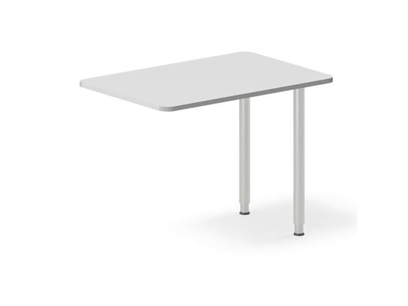 Skrivebord, tilbyg DNA Lys grå 1400x600 mm I-ben Alugrå | Möbler - Stolar & Stolmattor - Tillbehör | GameStuff