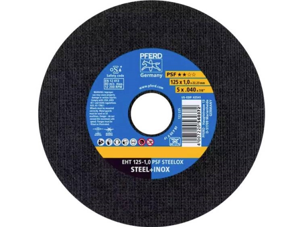 Pferd Eht 125-1,0 Mm Box (50) 69198290 Skæreskive Lige 125 Mm 22.23 Mm 50 Stk