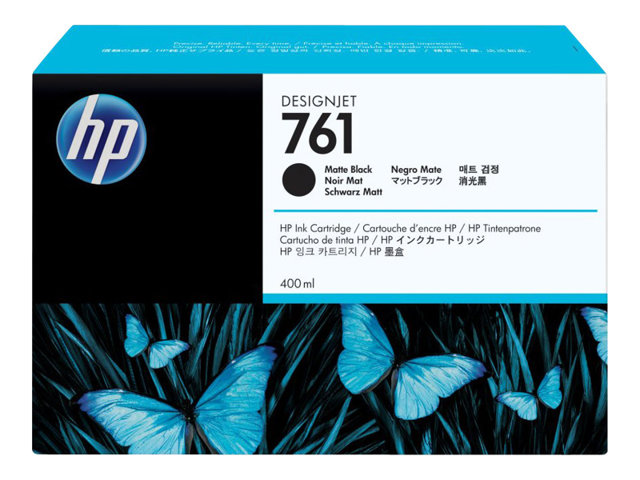 Hp 761 - 400 Ml - Matte Sorte - Original - Designjet - Blækpatron - Für Designjet T7100, T7200, T7200 Production Printer