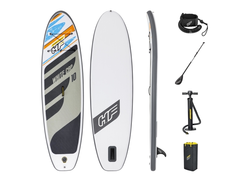 Bestway Hydro-Force Sup Paddle Board 3.05M X 84Cm X 12Cm White Cap Sæt