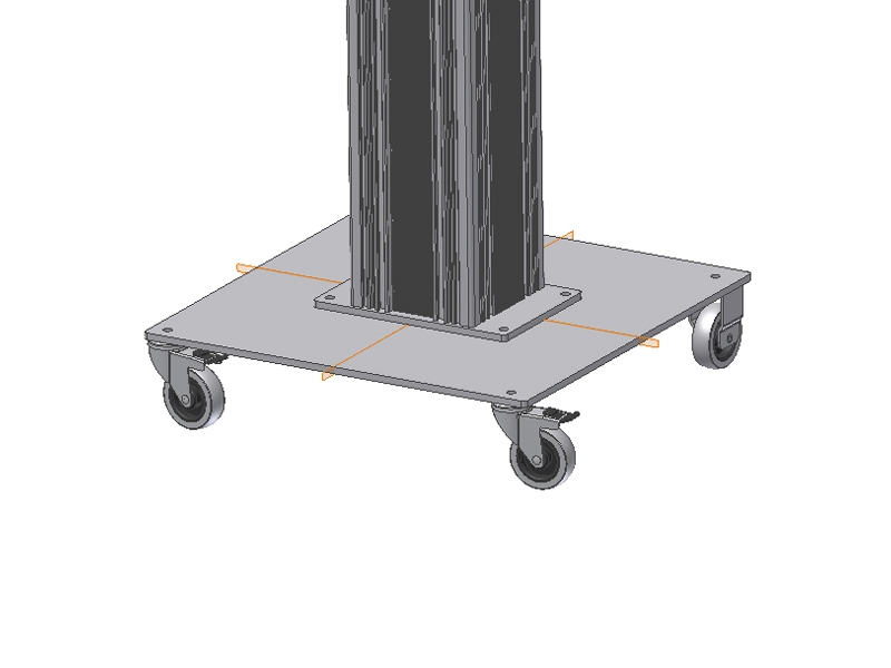 Hjulsats för ErgoSingle Workstation | Möbler - Stolar & Stolmattor - Industristolar | GameStuff