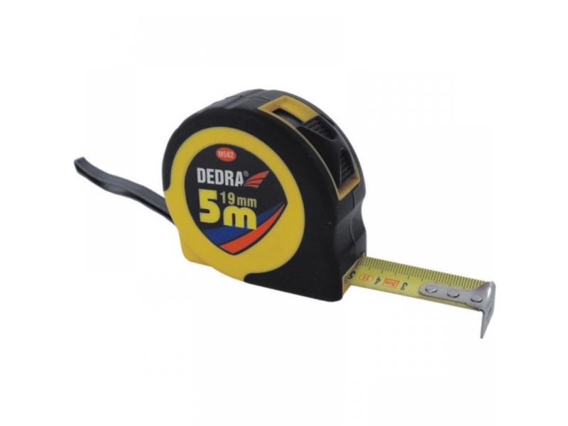 Dedra Tape Measure With A Lock And A Hitch 5M/19Mm Rubber Handle (M582)