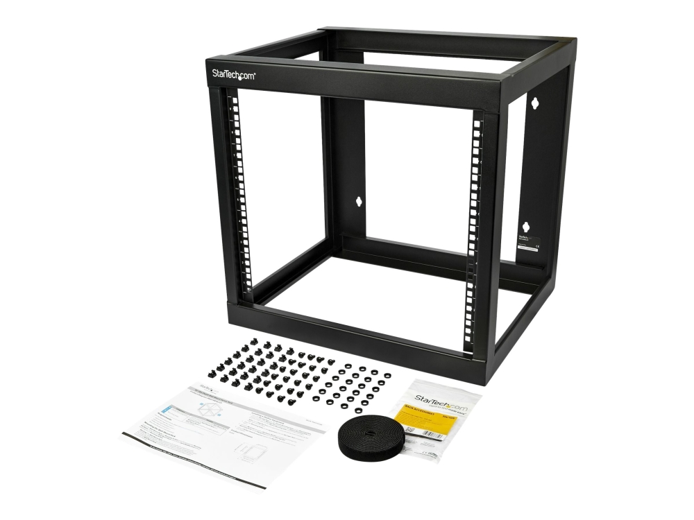 StarTech.com 9U 19 Wall Mount Network Rack 17 Deep 2 Post Open Frame for Server Room/Data/AV/IT/Communication/Computer Equipment/Patch Panel w/ Cage Nuts/Screws Hook/Loop 175lb Capacity - Wallmount Server Rack (RK919WALLO) - Rack öppen ram - 2 stolpar - väggmontering - svart - 9U - 19 | Baby & barn - Utrustning för barn - Liggstol | GameStuff