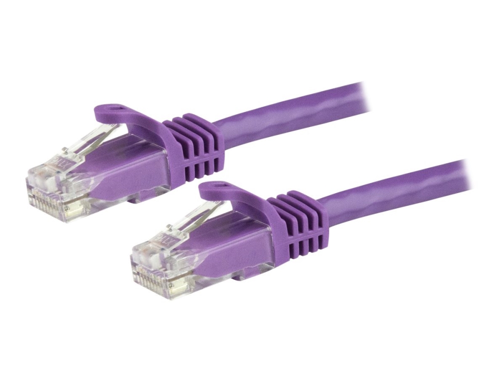 Startech.Com 15M Cat6 Ethernet Cable, 10 Gigabit Snagless Rj45 650Mhz 100W Poe Patch Cord, Cat 6 10Gbe Utp Network Cable W/Strain Relief, Purple, Wir