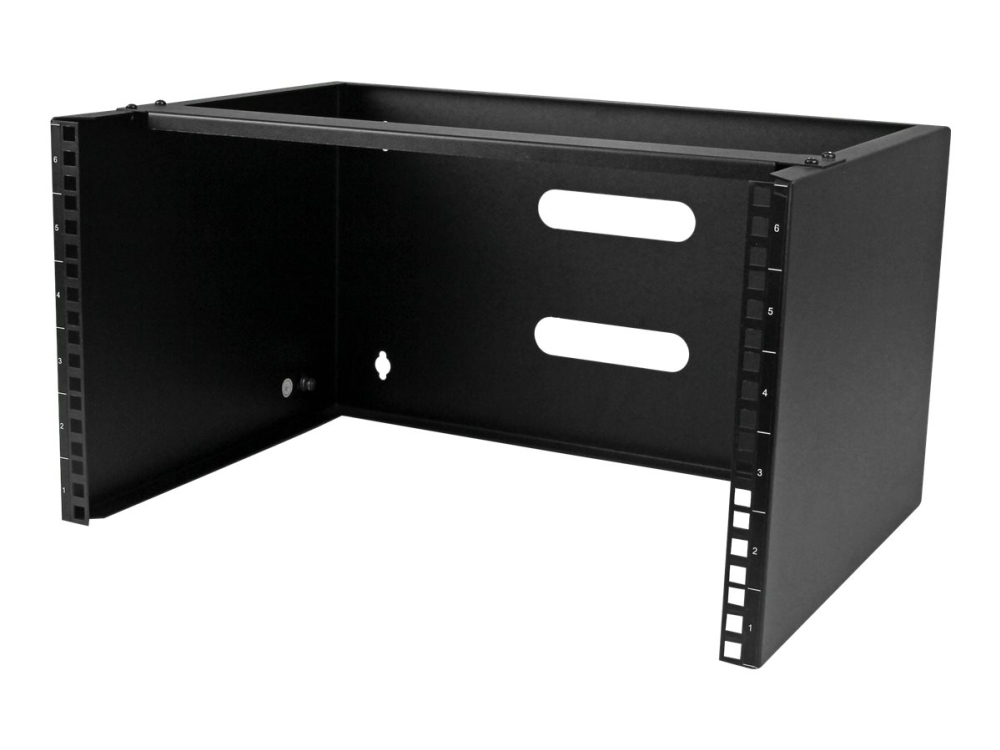 Startech Wall Mount Patch Panel Bracket - 6U - 14In Deep (Wallmount6) - Kabinet - Vægmonterbar - Sort - 6U - 19"