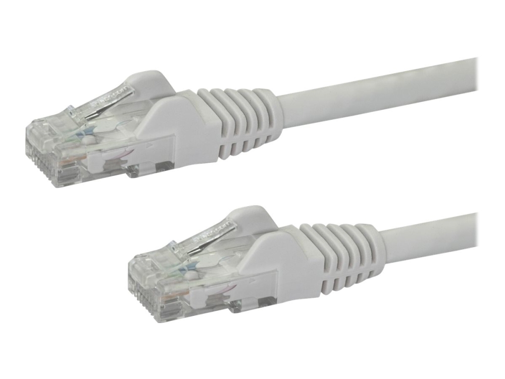 Startech 50cm CAT6 Ethernet Cable, 10 Gigabit Snagless RJ45 650MHz 100W PoE Patch Cord, CAT 6 10GbE UTP Network Cable w/Strain Relief, White, Wiring is UL Certified/TIA - Category 6 - 24AWG (N6PATC50CMWH) - Netværkskabel - RJ-45 (han) til RJ-45 (han) - 50 cm - UTP - CAT 6 - formet, knastfri, strenget - hvid