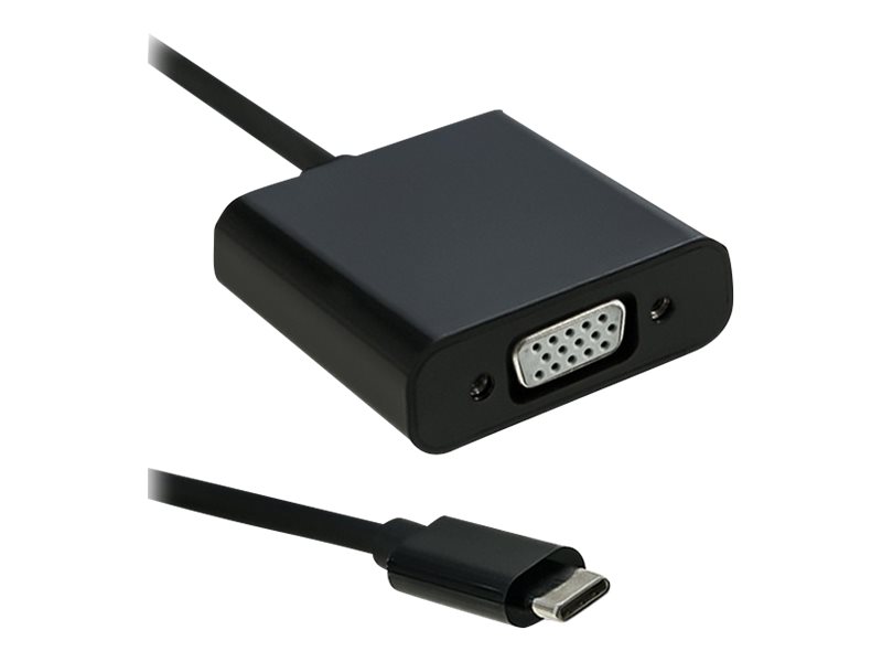 Qoltec - Videoadapter - Usb-C Han Til Hd-15 (Vga) Hun - 23 Cm - Sort - 1080P Support