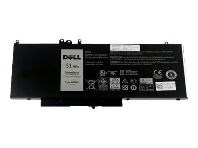 Battery 4 Cell 51W Hr 7Fr5j, Battery, Dell