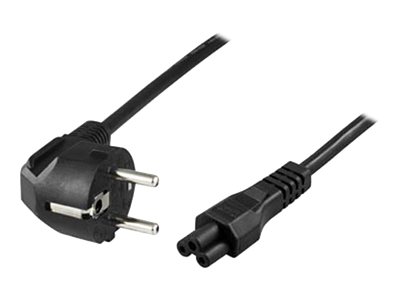 Deltaco Del-109Ca-50 - Strømkabel - Cee 7/7 (Han) Vinklet Til Iec 60320 C5 Lige - Ac 250 V - 2.5 A - 50 Cm - Sort