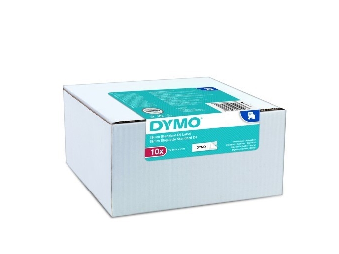 Dymo Original D1-Etikettenband | Schwarz Auf Weiß | 9 Mm X 7 M | Selbstklebendes Schriftband | Für Labelmanager-Beschriftungsgerät | 10 D1 Etikettenk