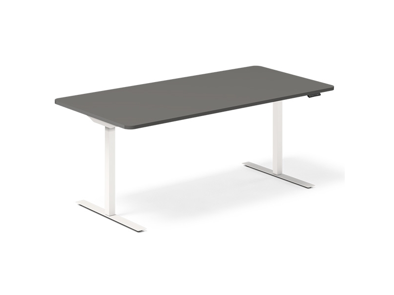 Höj- och sänkbord DNA antracit 1800x800 mm 2-ben/vit | Möbler - Bord - Kontorsbord | GameStuff