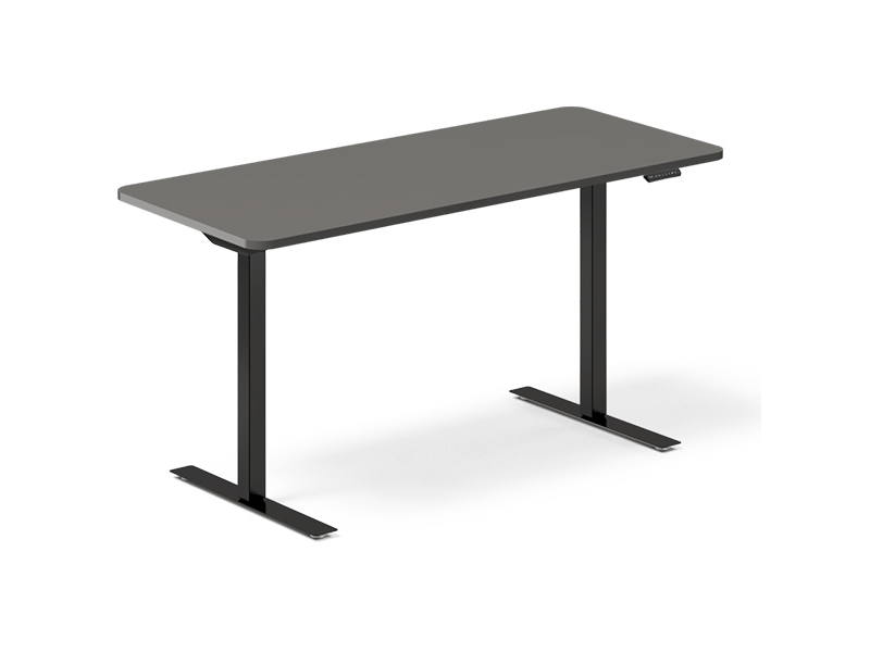 Hæve-sænkebord DNA 1400x600 mm Antracit 2-ben/Sort