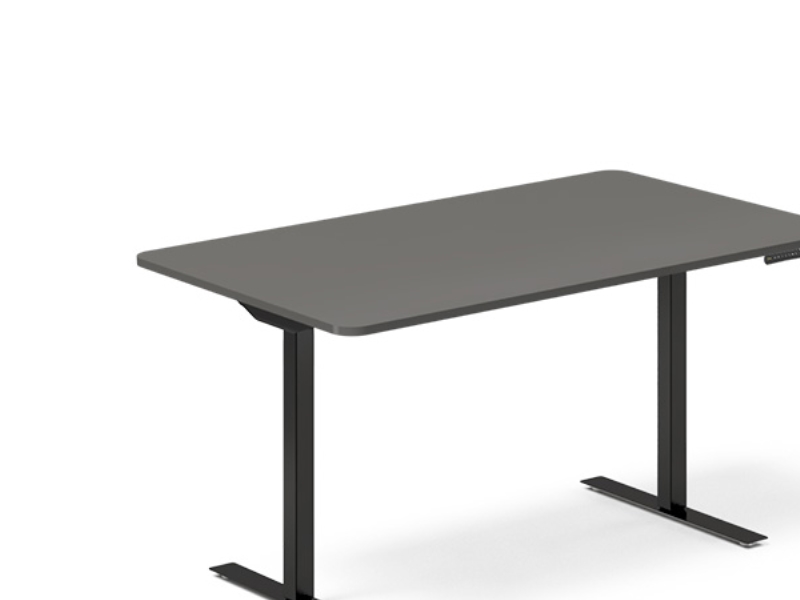 Hæve-Sænkebord Dna 1400X800 Mm Antracit 2-Ben/Sort