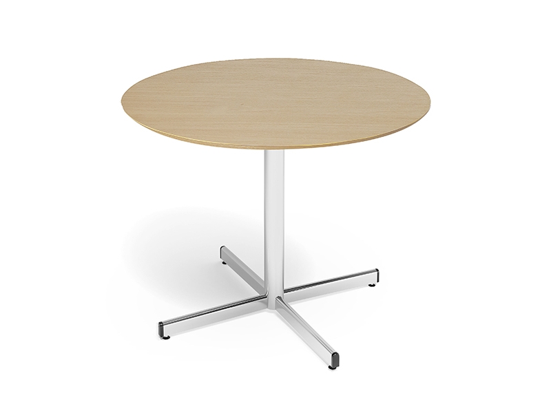 Pöytä Cruzo Ø1200 mm, pyökki alumiininharmaalla pohjalla