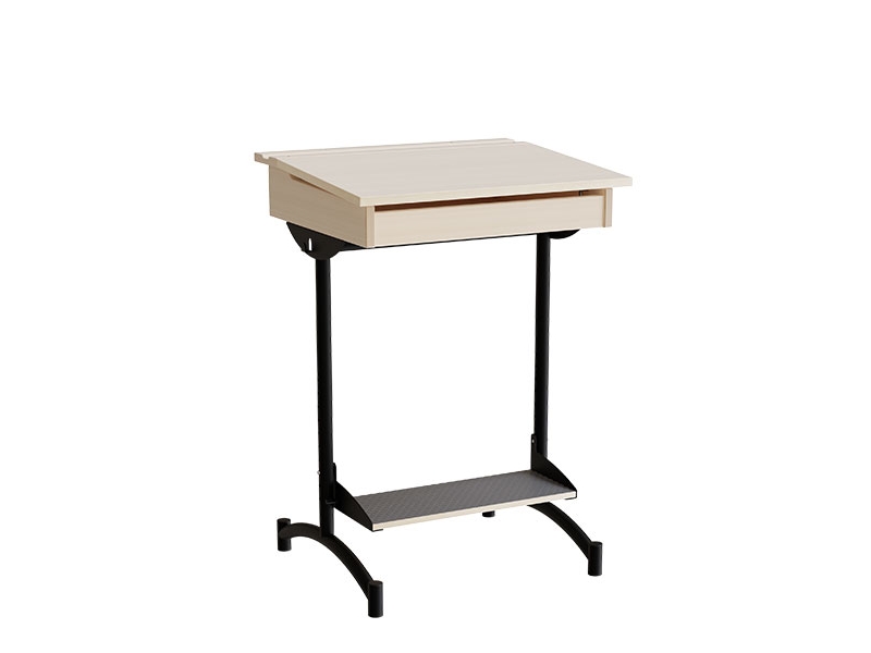 Studentbord 129, björklaminat, svart ram | Möbler - Bord - Kontorsbord | GameStuff