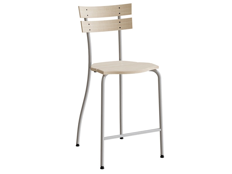 Stol Suzette 146, massiv birk, alu stel