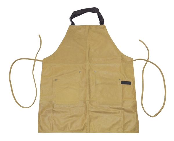Forklæde Vintage Læder Home Mustard - 76X64cm - Vintage Læder - Mustard