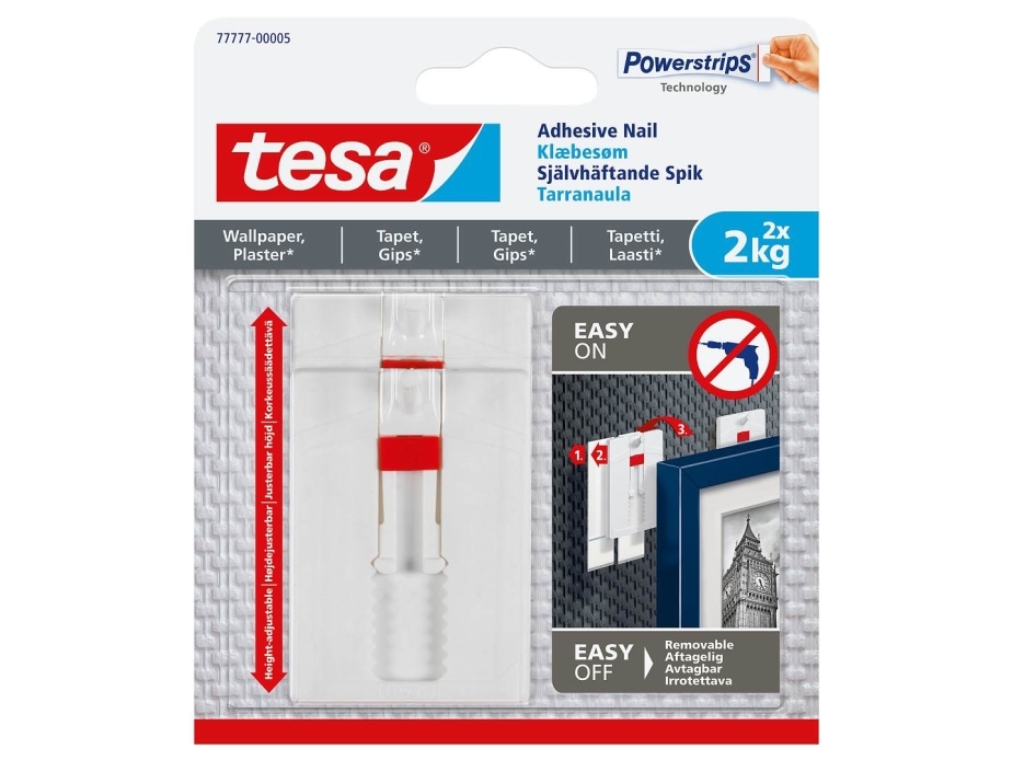 Tesa Justerbart Klæbesøm Til Tapet Og Gips (2 Kg), 2 Stk.