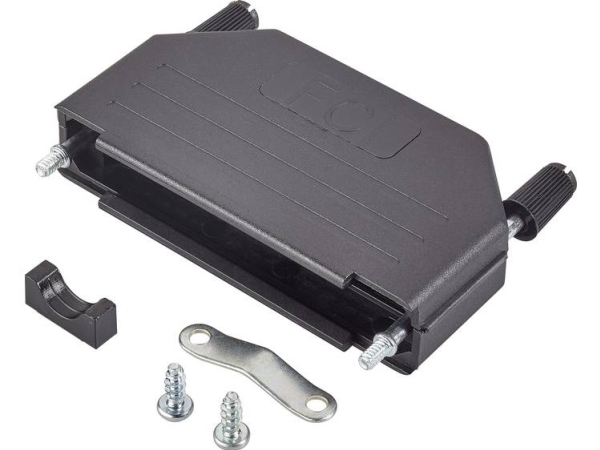 Fci D-Sub 86303637Blf D-Sub-Kabinet Poltal: 9 Plastic, Metalliseret 180 ° Sort 1 Stk