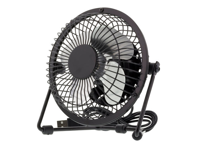 Deltaco Ft-750, Schwarz, Tisch, Kunststoff, 10 Cm, 1,2 M, 2,5 W