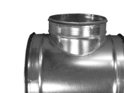 T-stykke Ø400.Ø250 - TPR-400-250 nippel/nippel galvaniseret