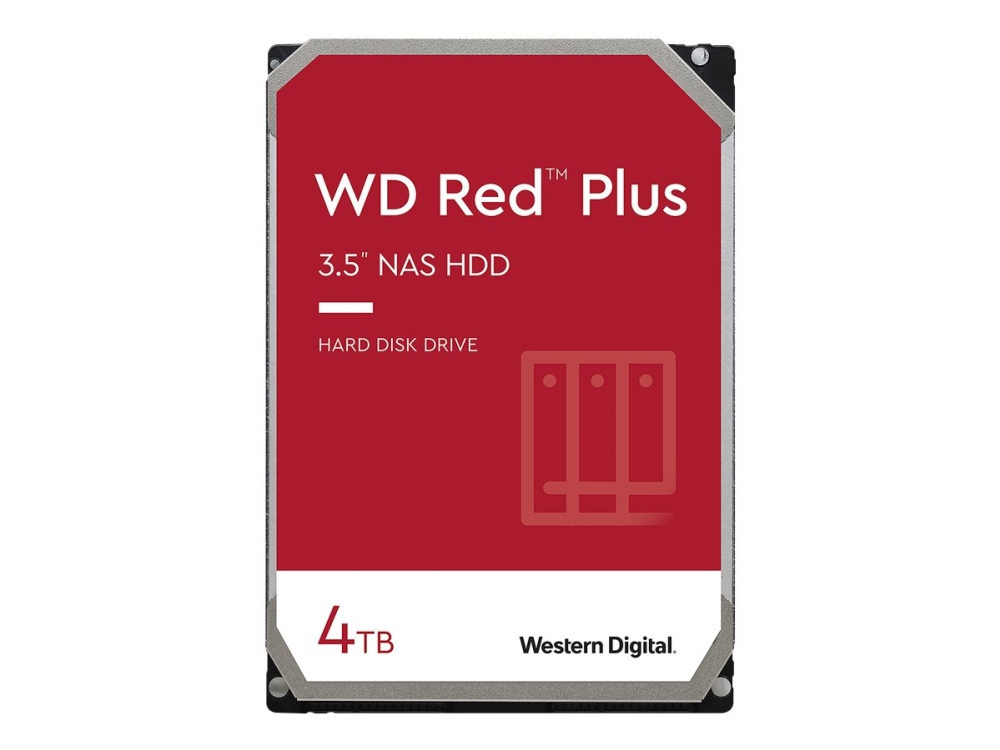 Wd Red Plus Nas Hard Drive Wd40efzx - Harddisk - 4 Tb - Intern - 3.5" - Sata 6Gb/S - 5400 Rpm - Buffer: 128 Mb