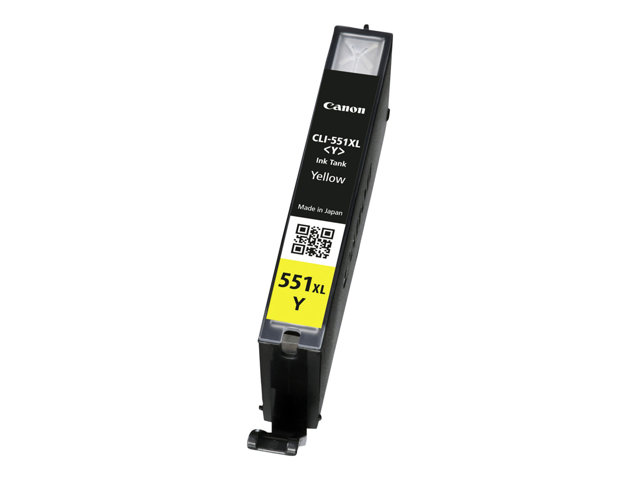 Canon Cli-551Y Xl - 11 Ml - Højtydende - Gul - Original - Blækbeholder - For Pixma Ip8750, Ix6850, Mg5550, Mg5650, Mg5655, Mg6450, Mg6650, Mg7150, Mg