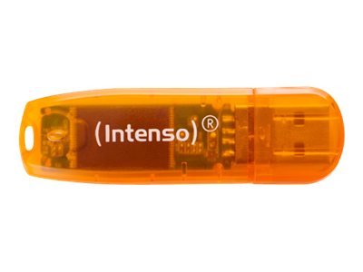 Intenso Rainbow Line, 64 Gb, Usb Typ-A, 2.0, 28 Mb/S, Kappe, Orange