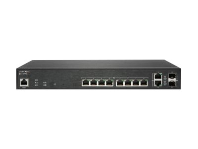 Sonicwall Switch Sws12 10fpoe Switch Administrerad 10 X 10/100/1000 Poe 2 X Gigabit Sfp Skrivbordsmodell Poe 130 W Med 1 Års Stöd
