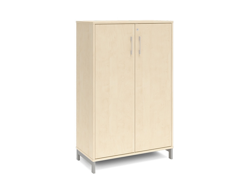 Schrank Für Büro Dna 800X1275 Mm, Buche/Alugrau 3A4