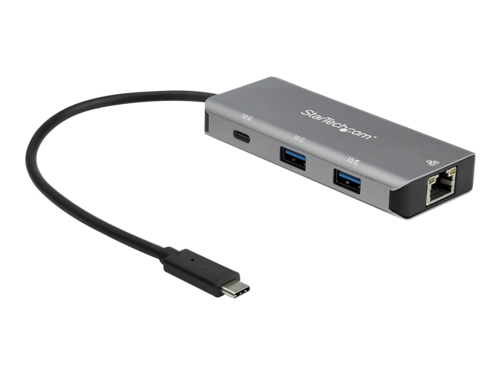 Startech.Com 3 Port Usb-C-Hub Mit Gigabit Ethernet Rj45 Gbe Port - 2X Usb-A, 1X Usb-C - Superspeed 10 Gbit/S Usb 3.2 Gen 2 Typ-C Hub Adapter - Usb-Bu