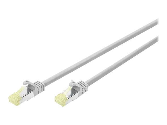 DIGITUS - Patchkabel - RJ-45 (han) til RJ-45 (han) - 5 m - SFTP - CAT 6a - booted, halogenfri, formet, knastfri - grå
