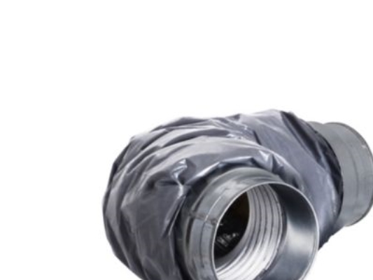ljuddämpare ø160 - Längd 1200 mm, 25 mm isolerad hylsa för anslutning. | Ventilation & Klimat - Rör & Kopplingar - Ljuddämpare | GameStuff