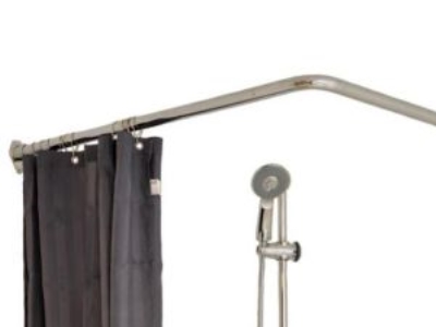 Vinkelst.selvbærende 90x90cm - Ø25mm 90x90cm, Krom - komplet. Model P serie produkt | VVS Artiklar - Badrum - Badrum tillbehör | GameStuff