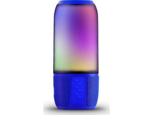 V-Tac 6W Bluetooth Kolonėlė Su Led Šviesomis, Mėlyna, Usb Ir Tf Vieta, Dc:5V