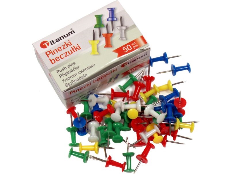 Titanum Push Pins Barrels 50 Pcs