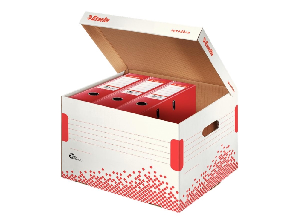 Esselte Speedbox - Förvaringsbox - kapacitet: 5 filer - vit | Arkivering - Arkiv box/mappar - Förvaringslåda | GameStuff