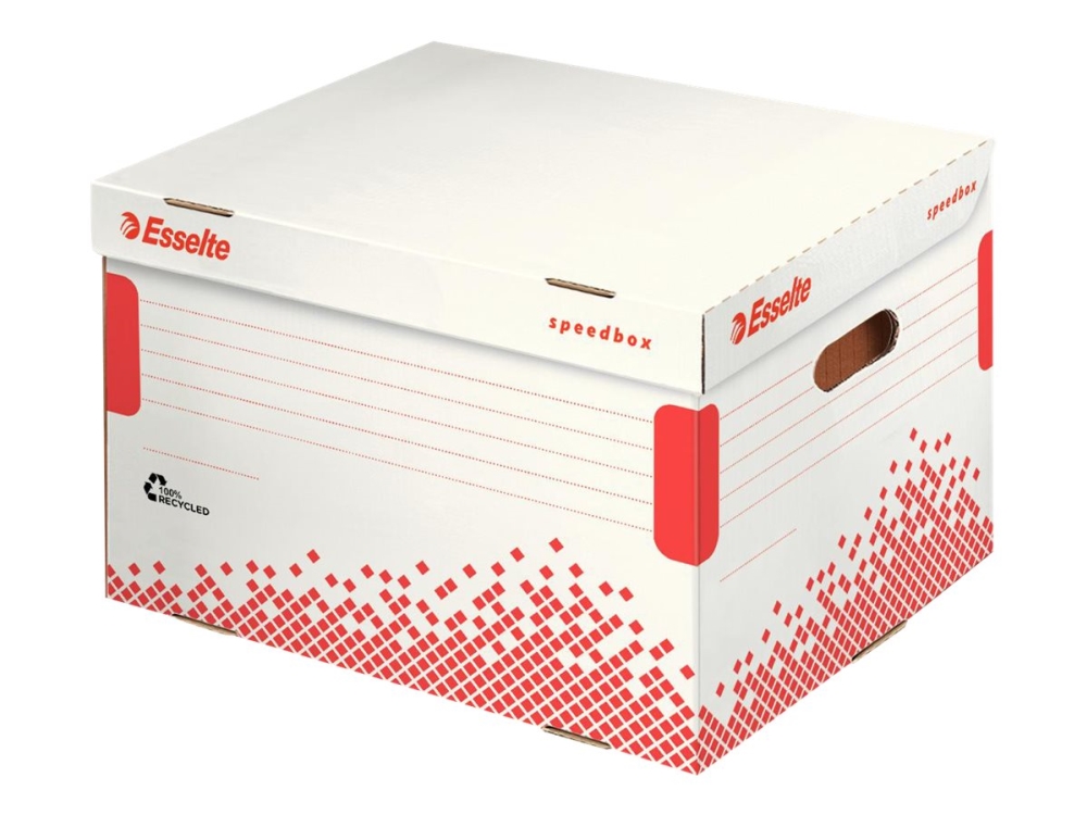 Esselte Speedbox - Opbevaringsboks - kapacitet: 5 filer - hvid
