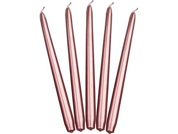 Roségoldene Stearinlys