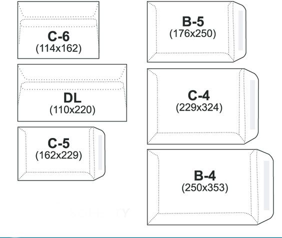 Nc Envelopes Envelope Dl White Sk O P 25Pcs. (730203)