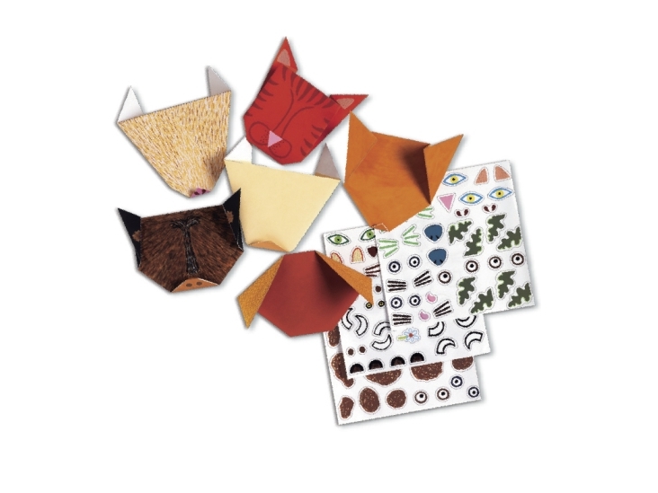 Djeco Origami z naklejkami, Zwierzaki (146238)