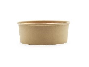 Salatbakke Rund 1090 Ml Ø 165 X 55 Mm Kraft/Pe Brun,6 Pk X 50 Stk/Krt