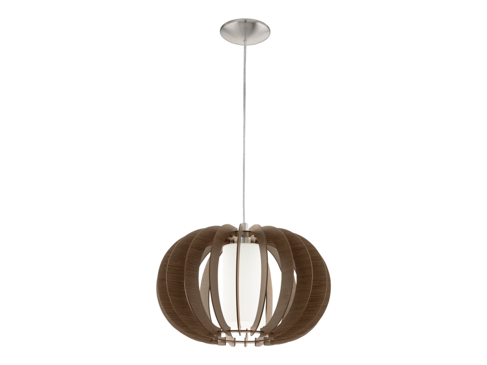 Eglo Stellato 3 Pendel Ø400 Opal/Nød