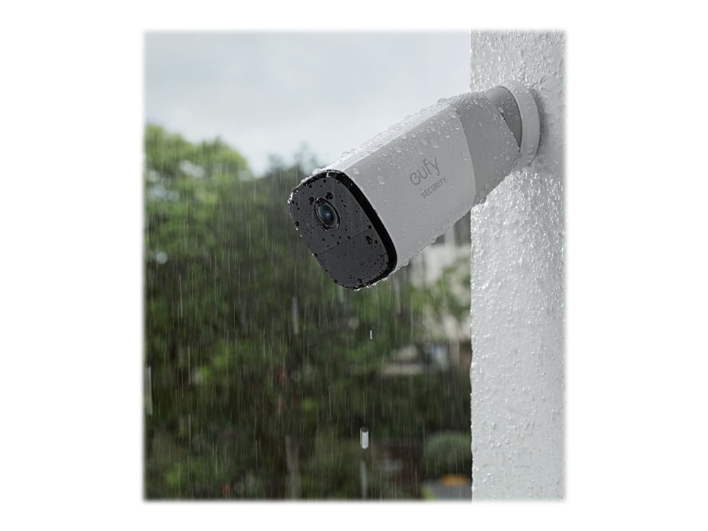 Eufy eufyCam 2 Pro - Netværksovervågningskamera - udendørs, indendørs - vejrbestandig - farve (Dag/nat) - audio - trådløs - WiFi - med Eufy HomeBase 2 (pakke med 2)