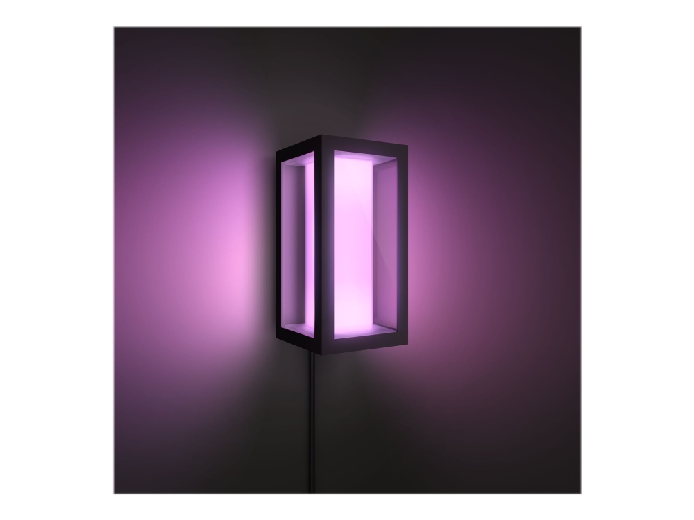Philips Hue White and Color Ambiance Impress - Vägglampa - LED - 8 W (motsvarande 49 W) - 16 miljoner färger - 2000-6500 K - svart | Smart belysning - Utomhusbelysning | GameStuff